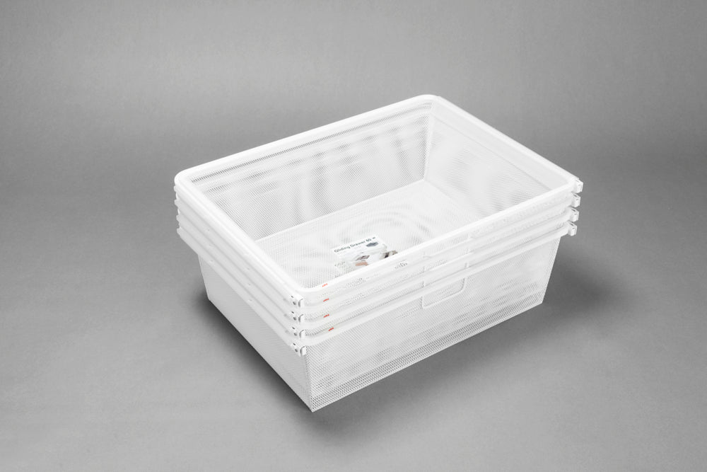 Gaasmandlade set van 4 wit - Classic by Elfa