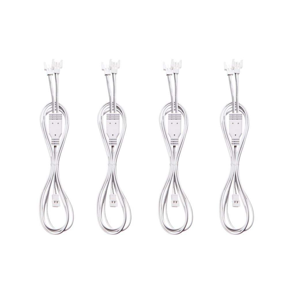 2-weg kabel 1 m set van 4 wit - Décor+ by Elfa