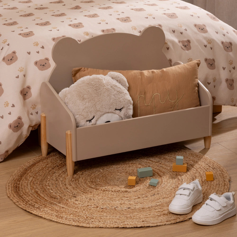 Bruine houten opbergbak kinderkamer Atmosphera