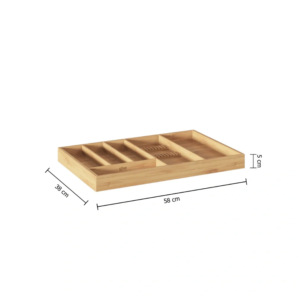 Bamboe bestekbak met messenhouder Five®