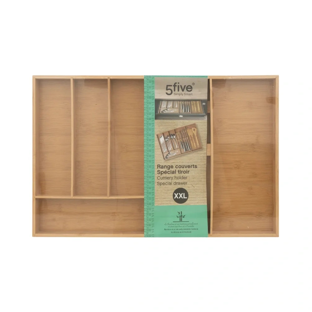 Bamboe bestekbak met messenhouder Five®