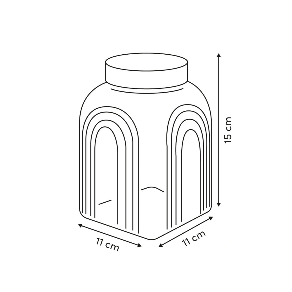 Decoratieve glazen voorraadpot 1 liter Acacia deksel Five®