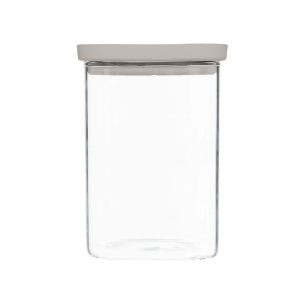 Glazen voorraadpot 1.0 liter vierkant stapelbaar Five®