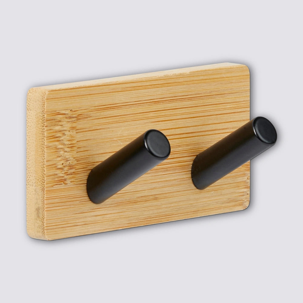 Bamboe dubbel handdoekhaakje zelfklevend Five®
