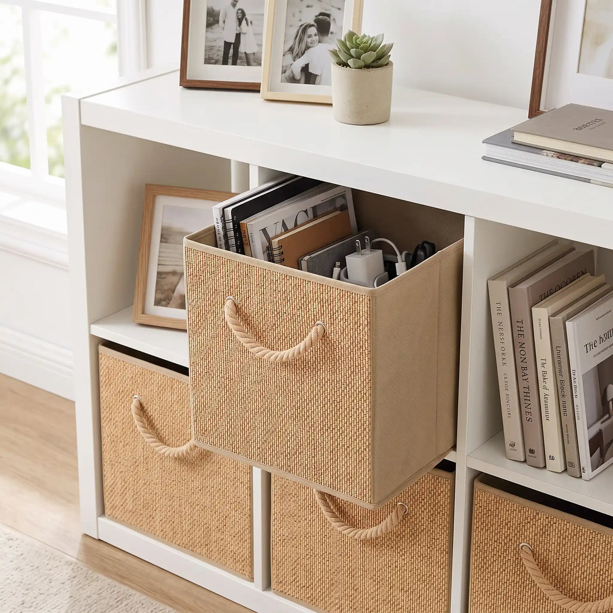 Opbergmand rotan look met handvat Five®