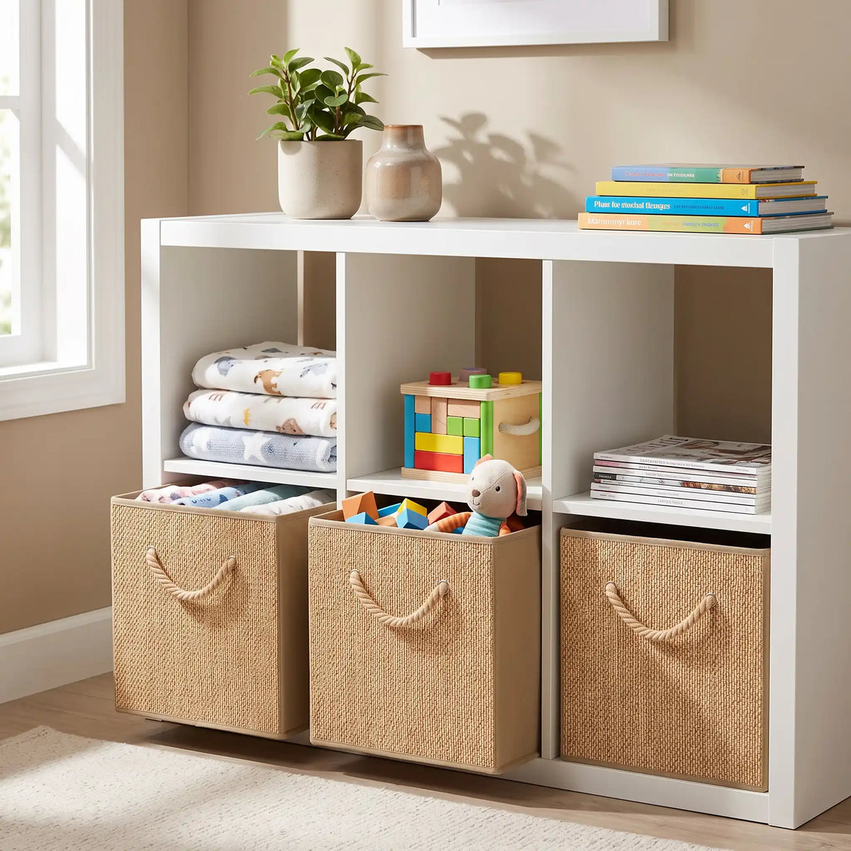 Opbergmand rotan look met handvat Five®