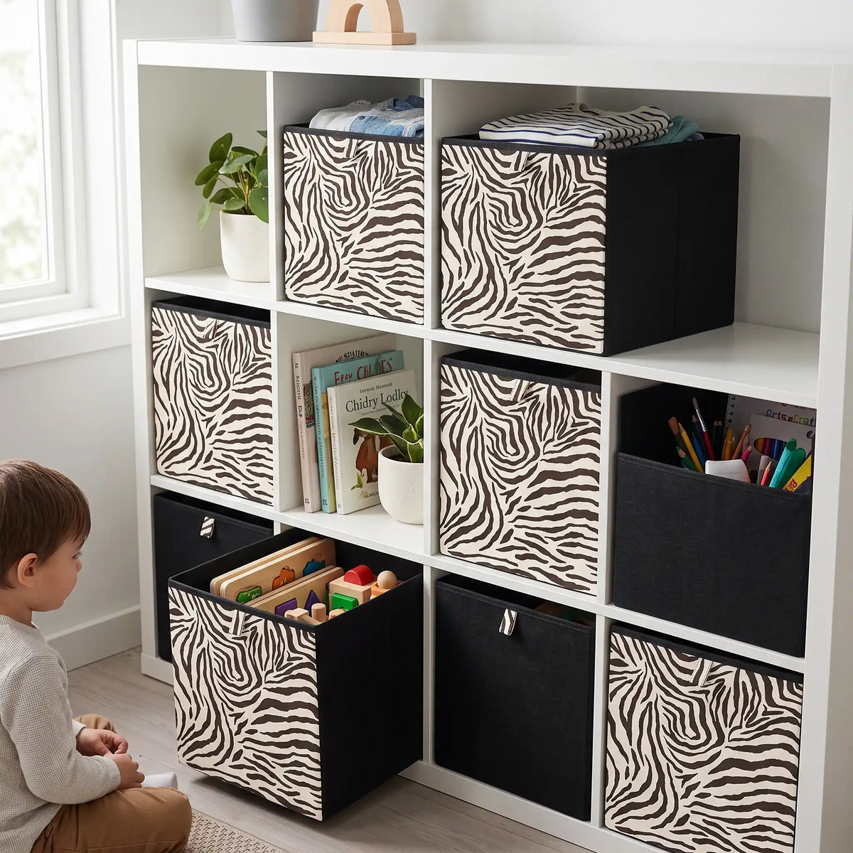 Opbergmand zebraprint Five®