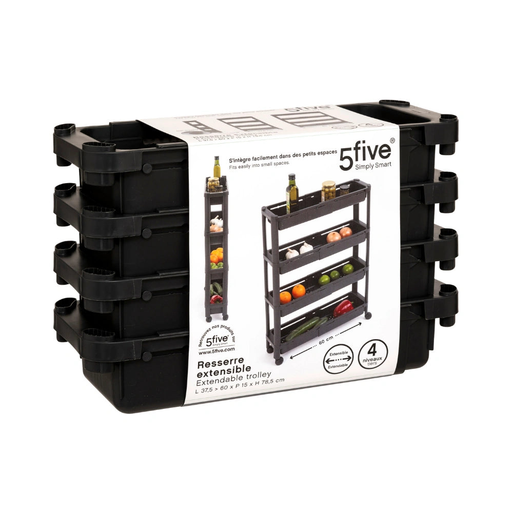 Ausziehbarer schwarzer Trolley Five®