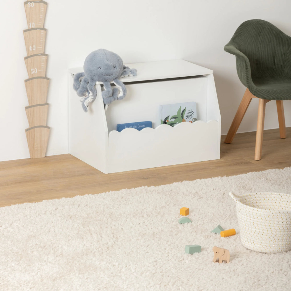 Weiße Aufbewahrungstruhe Kinderzimmer Atmosphera