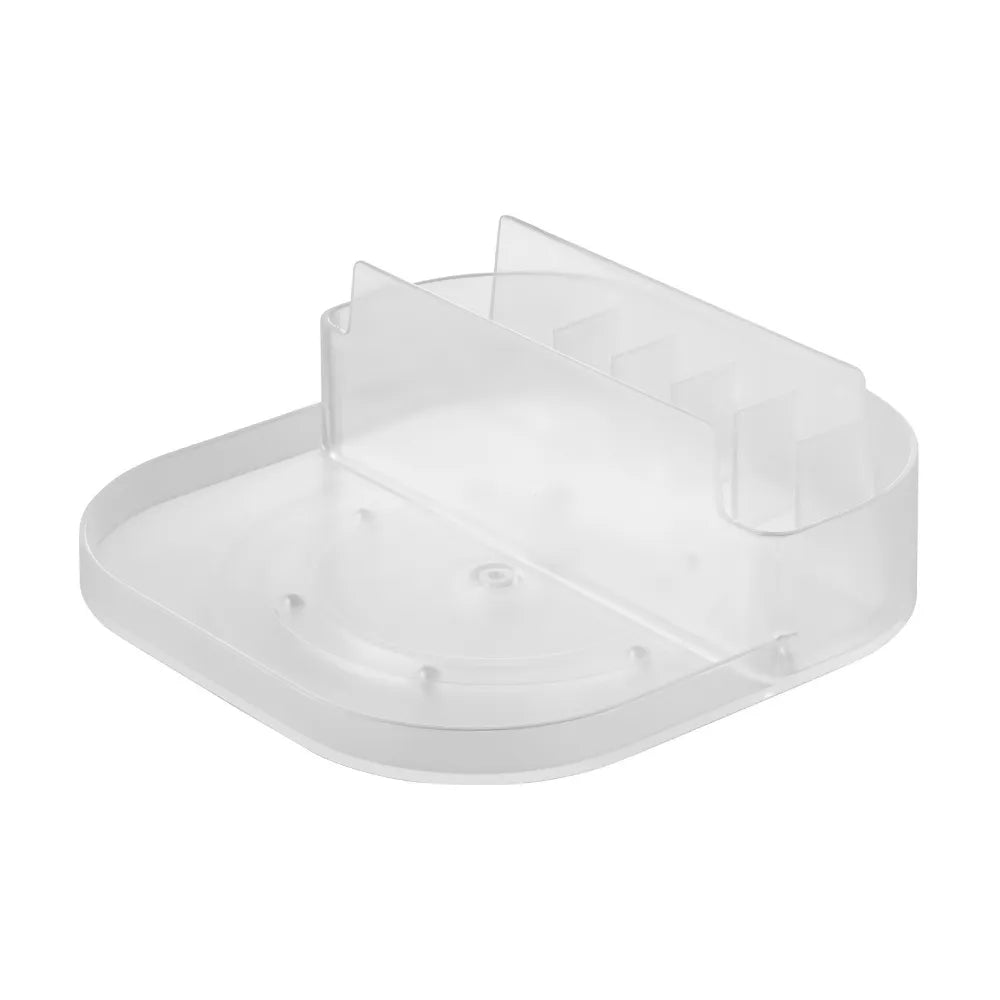 Viereckiges transparentes Drehplateau mit Aufbewahrungsbox Yamazaki