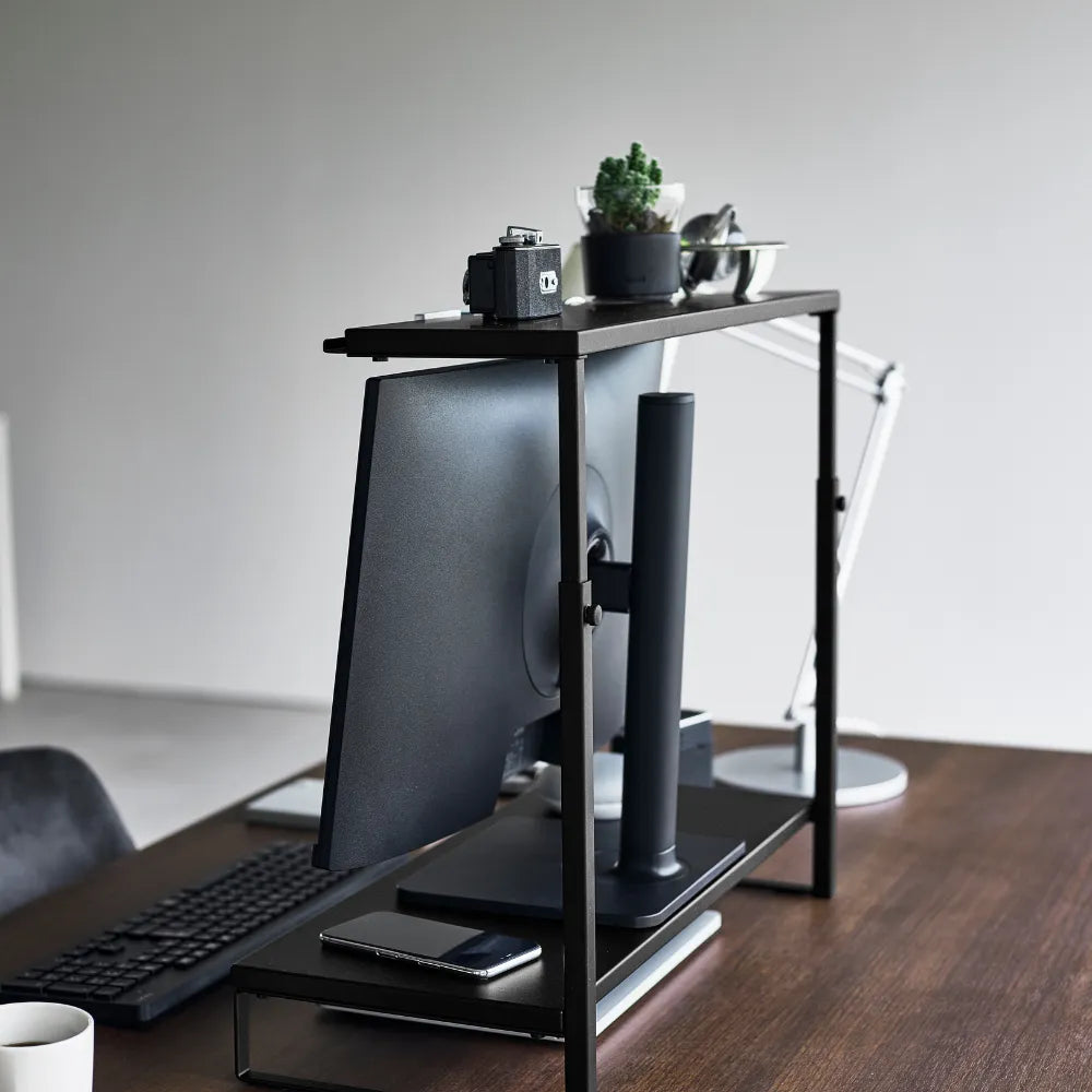Monitorständer schwarz 2-lagig höhenverstellbar Yamazaki