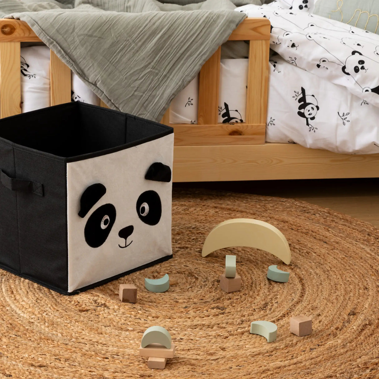 Aufbewahrungskorb Kinderzimmer Panda Atmosphera