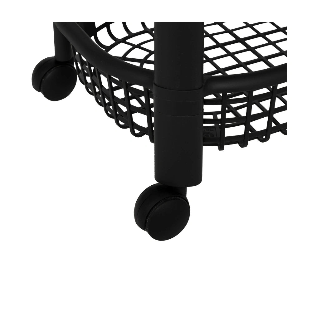 Kunststoff-Trolley schwarz mit 4 Körben Five®