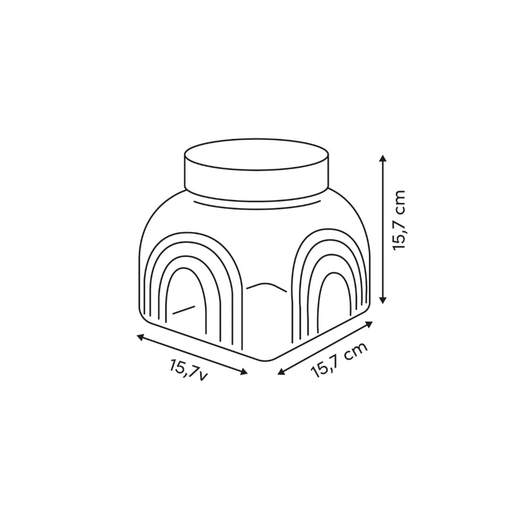 Decoratieve glazen voorraadpot 2.4 liter Acacia deksel Five®