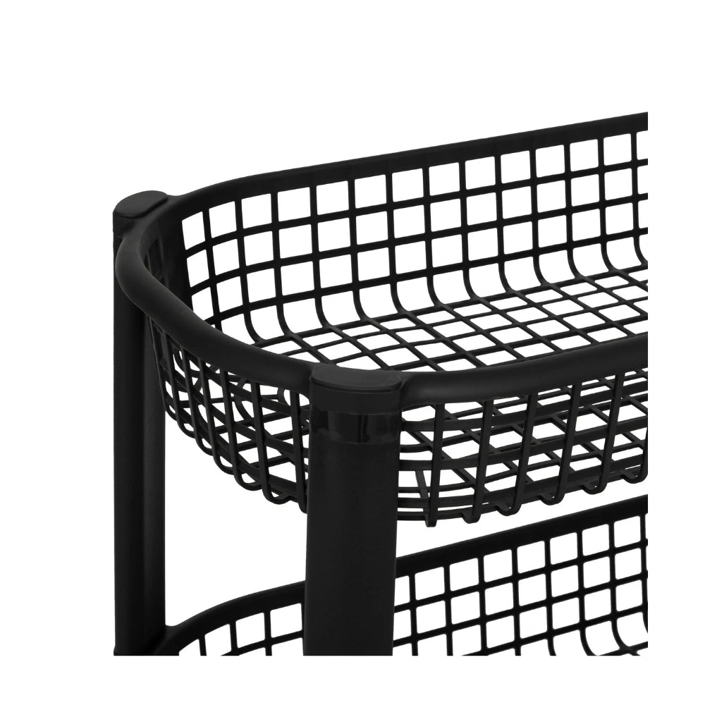 Kunststoff-Trolley schwarz mit 4 Körben Five®