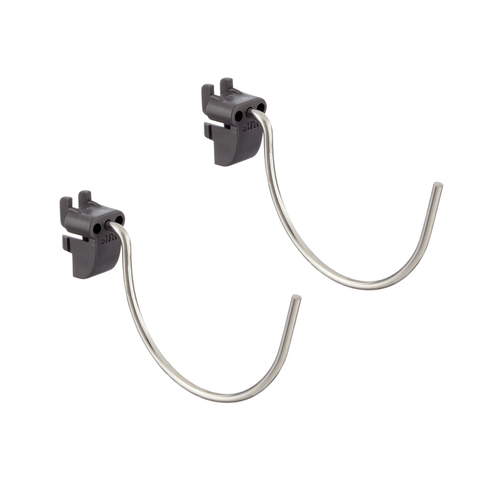 Grote ronde haak voor pegboard set van 2 grijs - Garage+ by Elfa