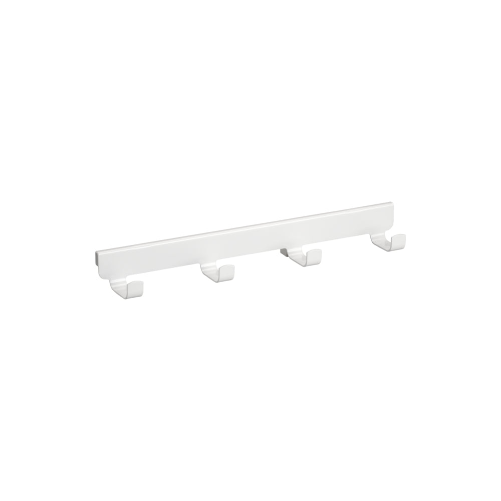 30 cm Plankdrager met 4 haken wit - Classic by Elfa