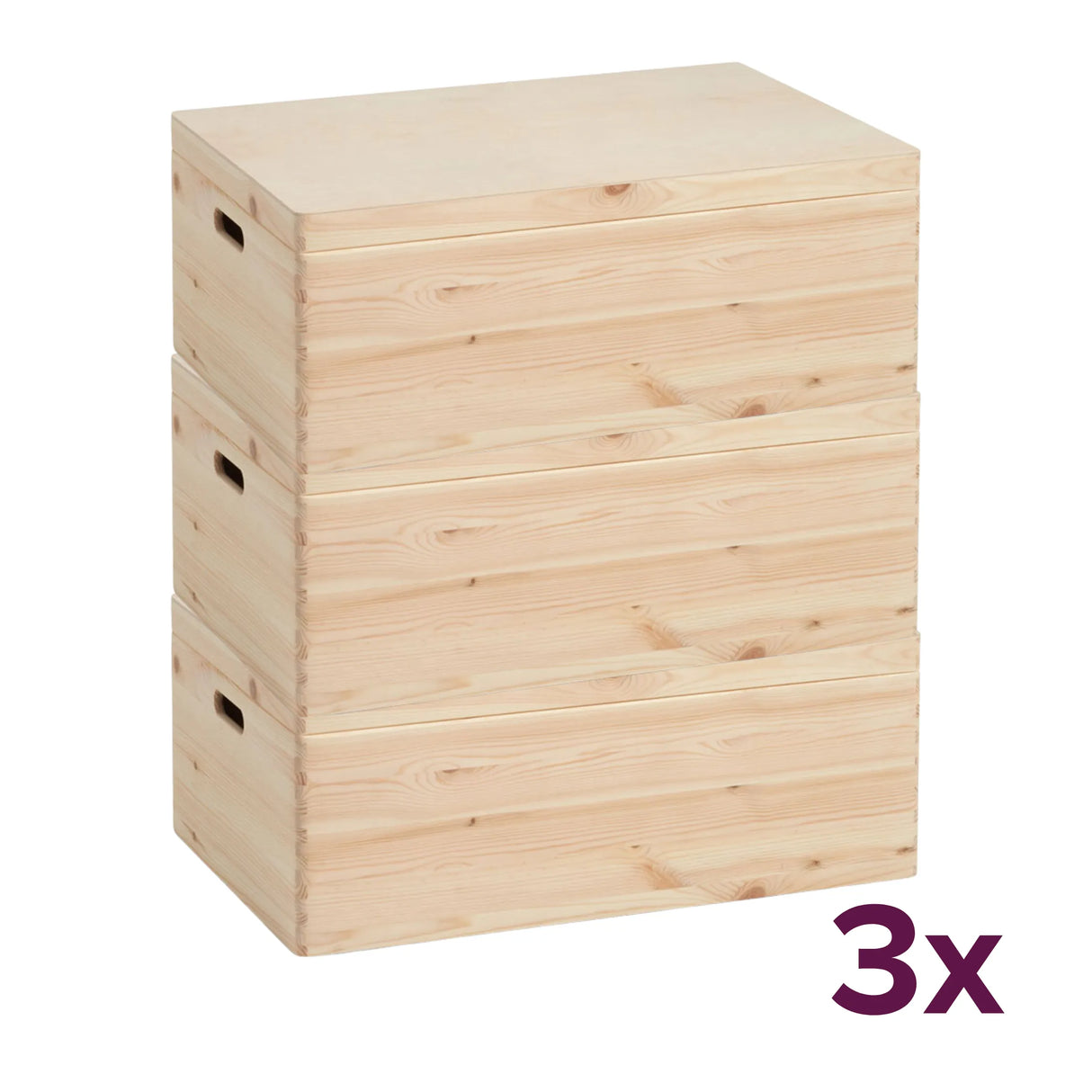 Holzkiste mit Deckel 60x40x24 cm Zeller