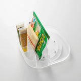 Viereckiges transparentes Drehplateau mit Aufbewahrungsbox Yamazaki
