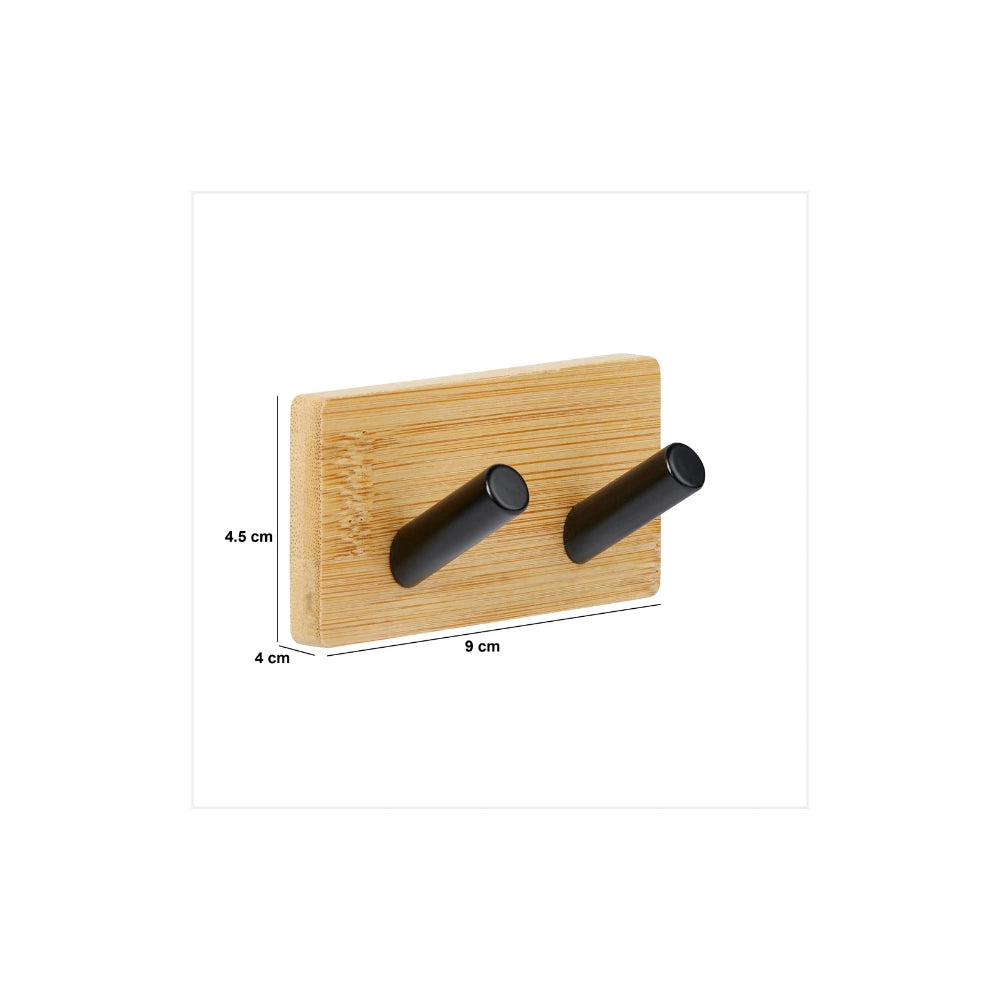 Bamboe dubbel handdoekhaakje zelfklevend Five®