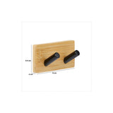Bamboe dubbel handdoekhaakje zelfklevend Five®