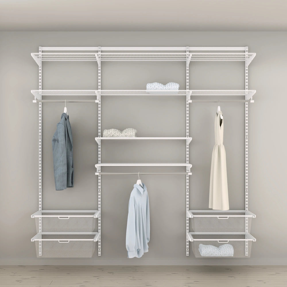 Elfa Kledingkast Opstelling Classic Wit - 246.8 cm