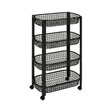 Kunststoff-Trolley schwarz mit 4 Körben Five®