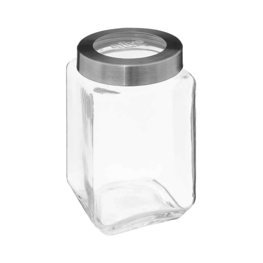 Glazen voorraadpot metalen draaideksel 1.6 liter Five®