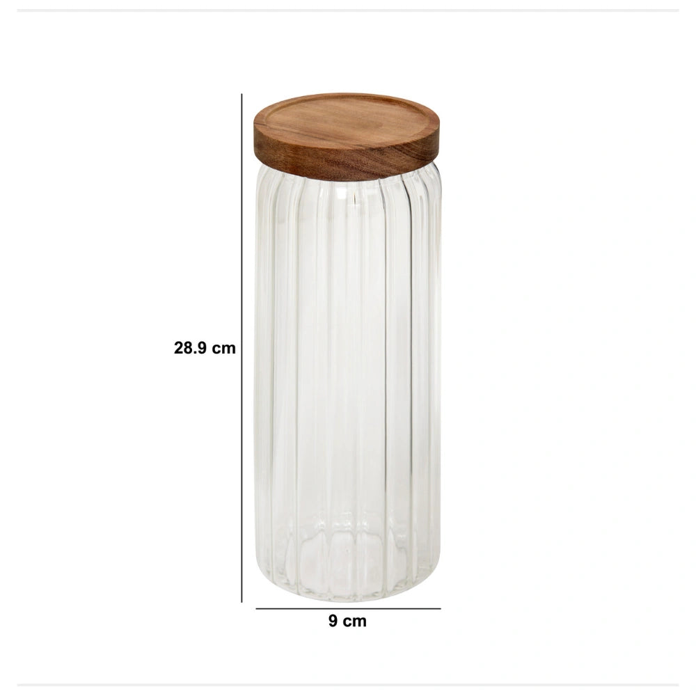Stijlvolle luchtdichte glazen voorraadpot 1.3 liter Five®