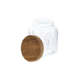 Decoratieve glazen voorraadpot 1 liter Acacia deksel Five®
