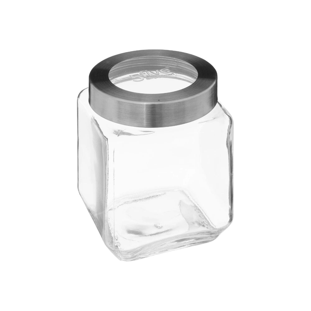 Glazen voorraadpot metalen draaideksel 1.2 liter Five®
