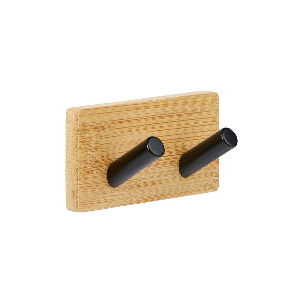 Bamboe dubbel handdoekhaakje zelfklevend Five®