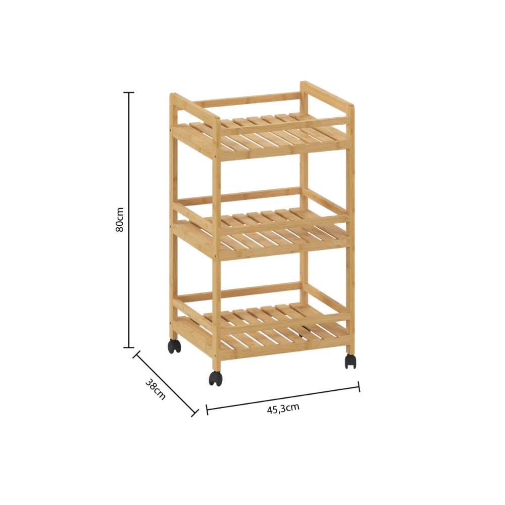 Hölzerner Küchenwagen 3 Ablagen Five®