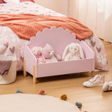 Roze houten opbergbak kinderkamer Atmosphera