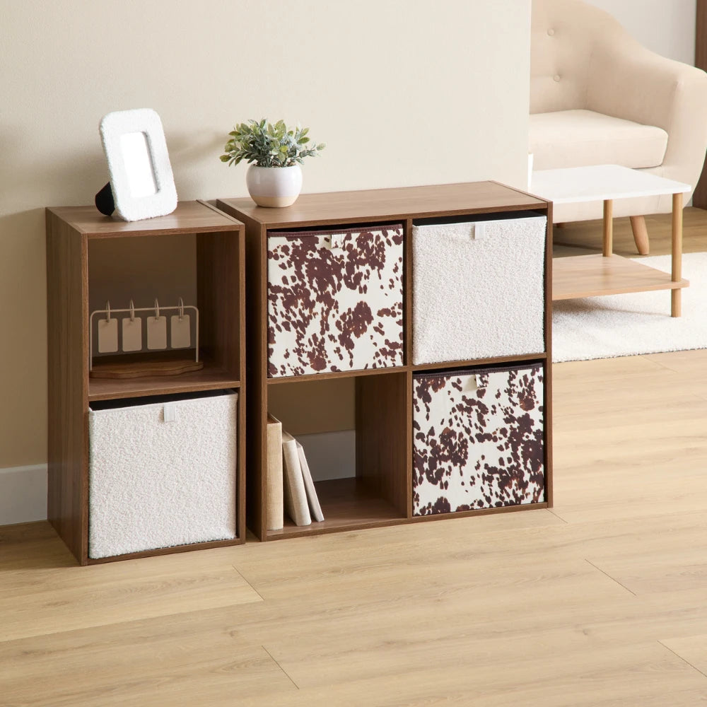 Opbergmand bruine koeienprint Five®