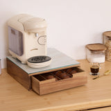 Koffiecup houder acaciahout met lade Five®