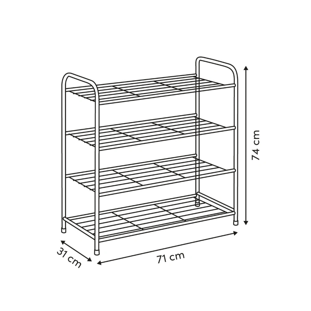Zwart metalen schoenenrek 12 paar Five®