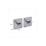 Zwart of Zilver handdoekhaakje zelfklevend 2 stuks Five® (kleurkeuze niet mogelijk)
