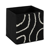 Opbergmand zwart met witte strepen Five®