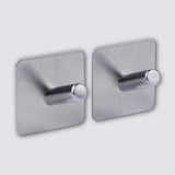Zwart of Zilver handdoekhaakje zelfklevend 2 stuks Five® (kleurkeuze niet mogelijk)