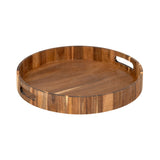 Rond Acaciahouten dienblad Five®