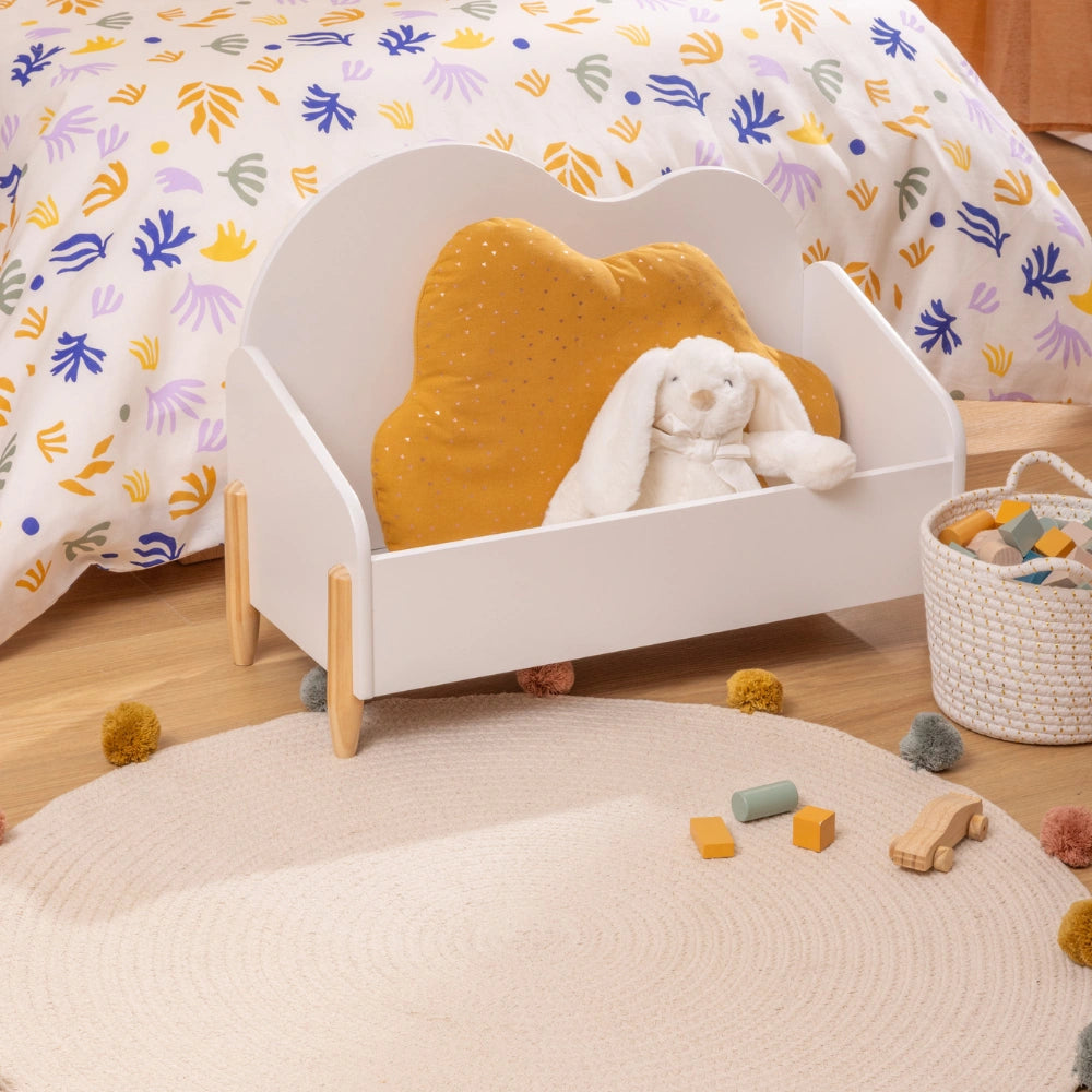 Witte houten opbergbak kinderkamer Atmosphera