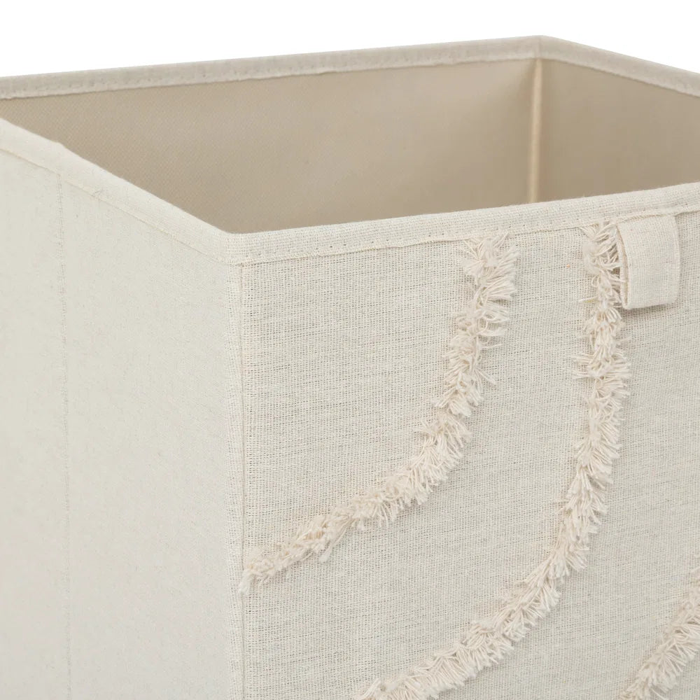 Opbergmand beige met strepen Five®