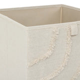 Opbergmand beige met strepen Five®