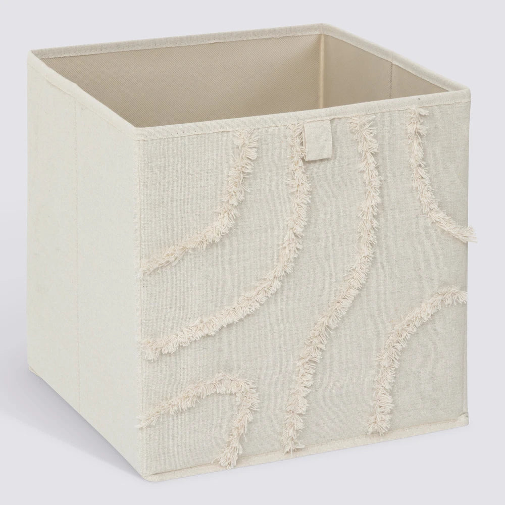 Opbergmand beige met strepen Five®