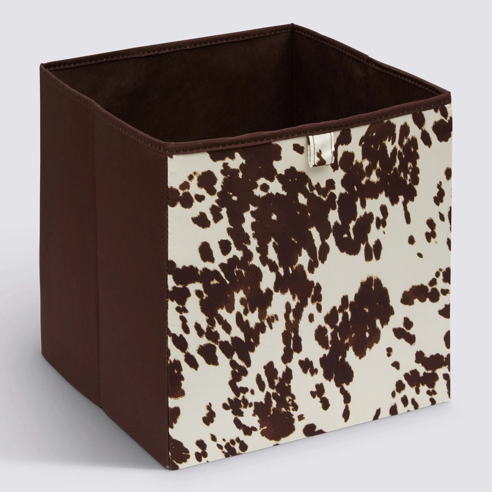 Opbergmand bruine koeienprint Five®