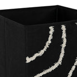 Opbergmand zwart met witte strepen Five®