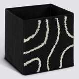 Opbergmand zwart met witte strepen Five®