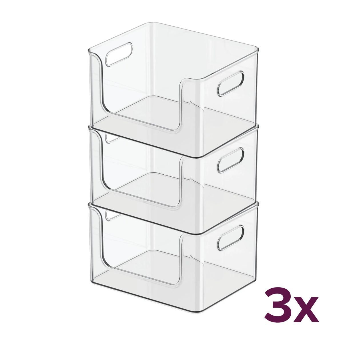 So Clever Transparente Aufbewahrungsbox Medium Frontöffnung Classic Clear