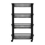 Kunststoff-Trolley schwarz mit 4 Körben Five®